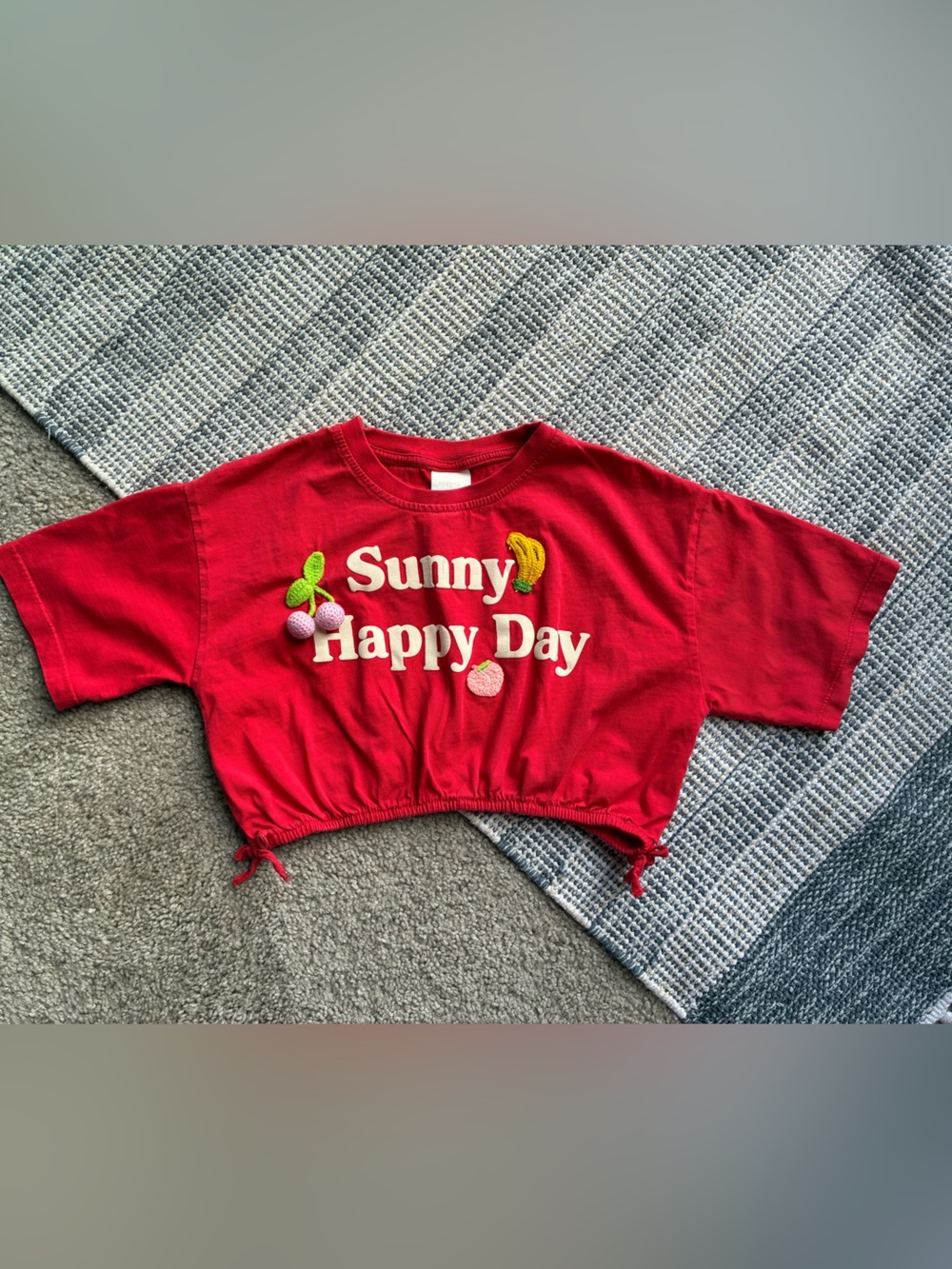 Zara Bright Red Crewneck Tee